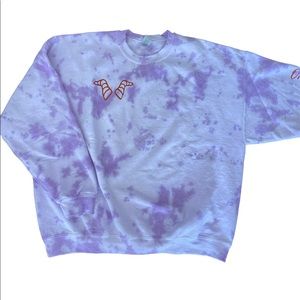 Tie Dye Figment sweater unisex size pullover bought on Etsy